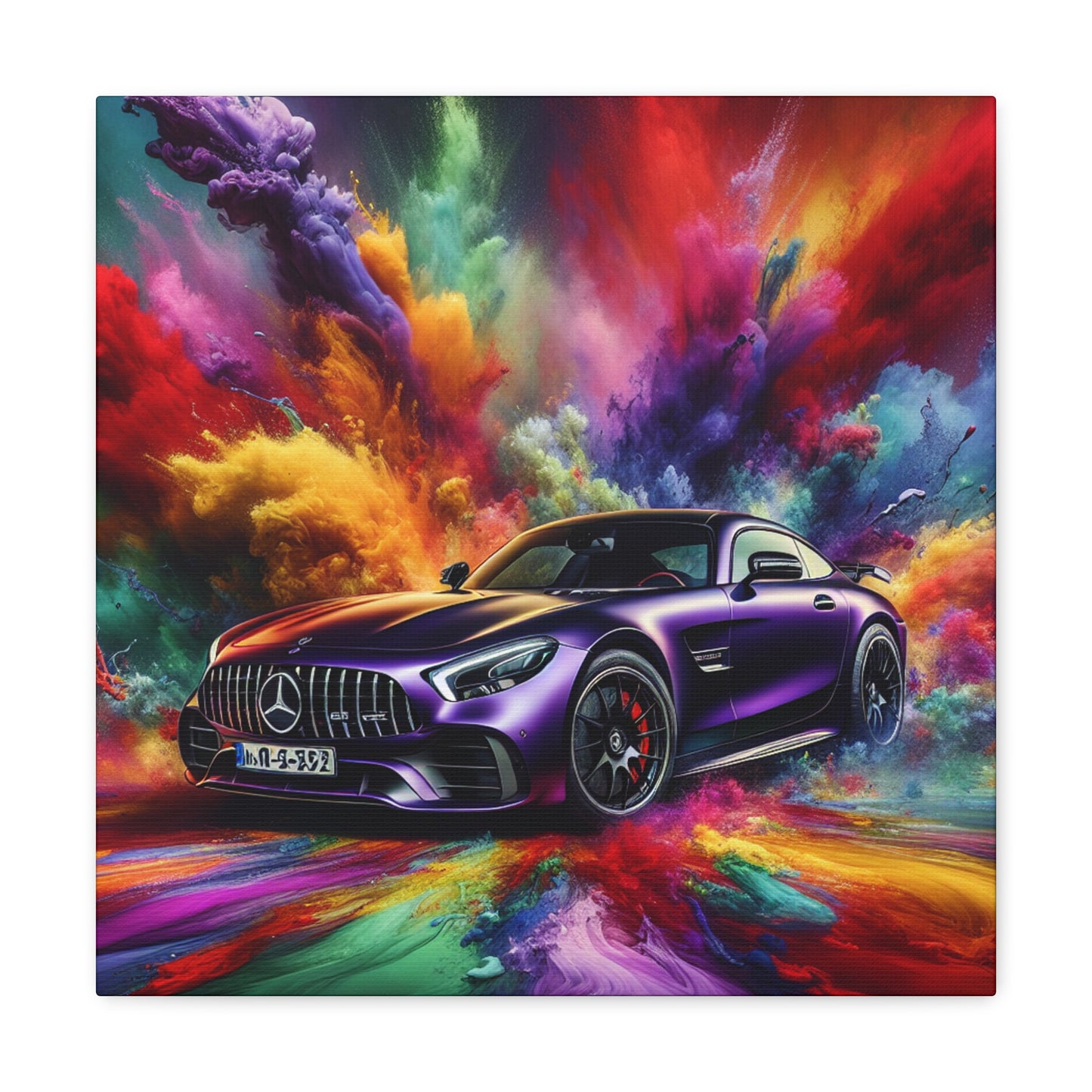 Mercedes AMG Luxury Car Canva Painting, Home Wall Decor, Garage Art, Perfect Gift for Car Lovers and Motor Enthusiasts