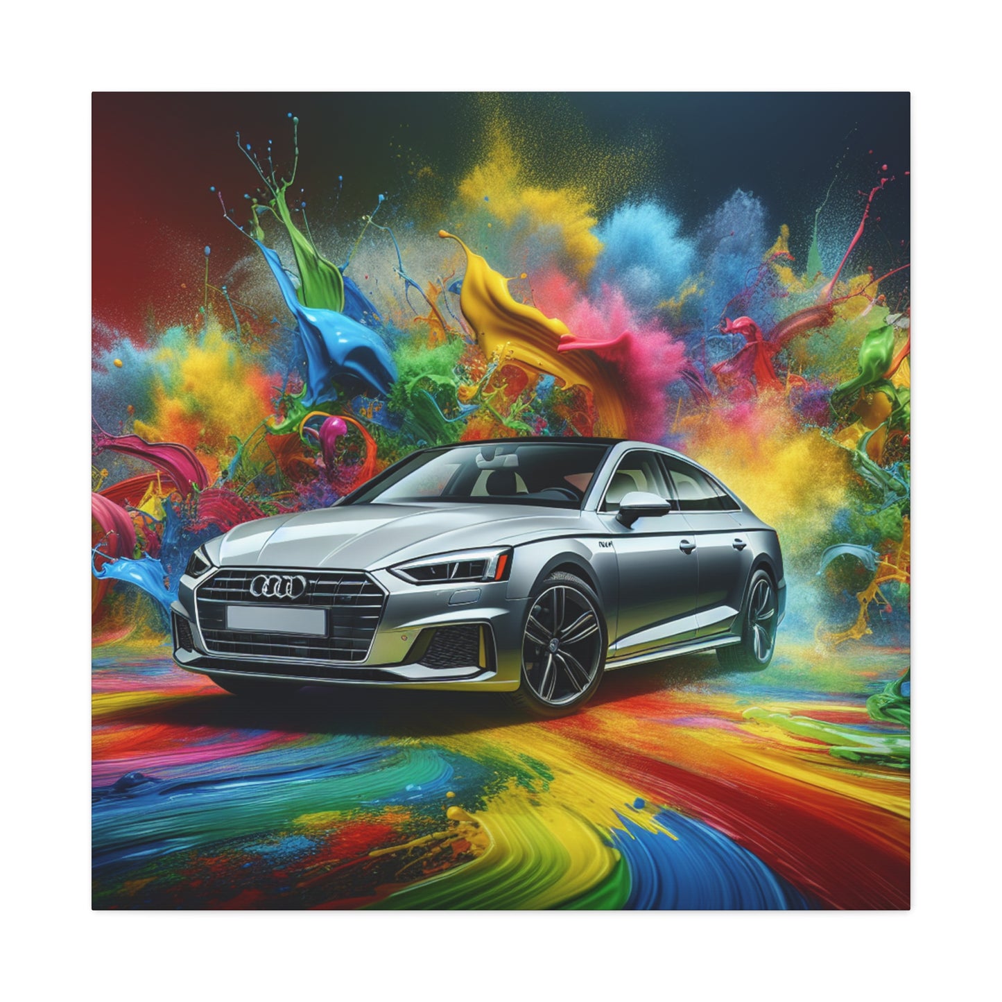 Audi A5 Car Canva Painting, Sports Car Wall Art, Luxury Vehicle Home Decor, Ideal Gift for Car Lovers, Auto Enthusiast Wall Decoration