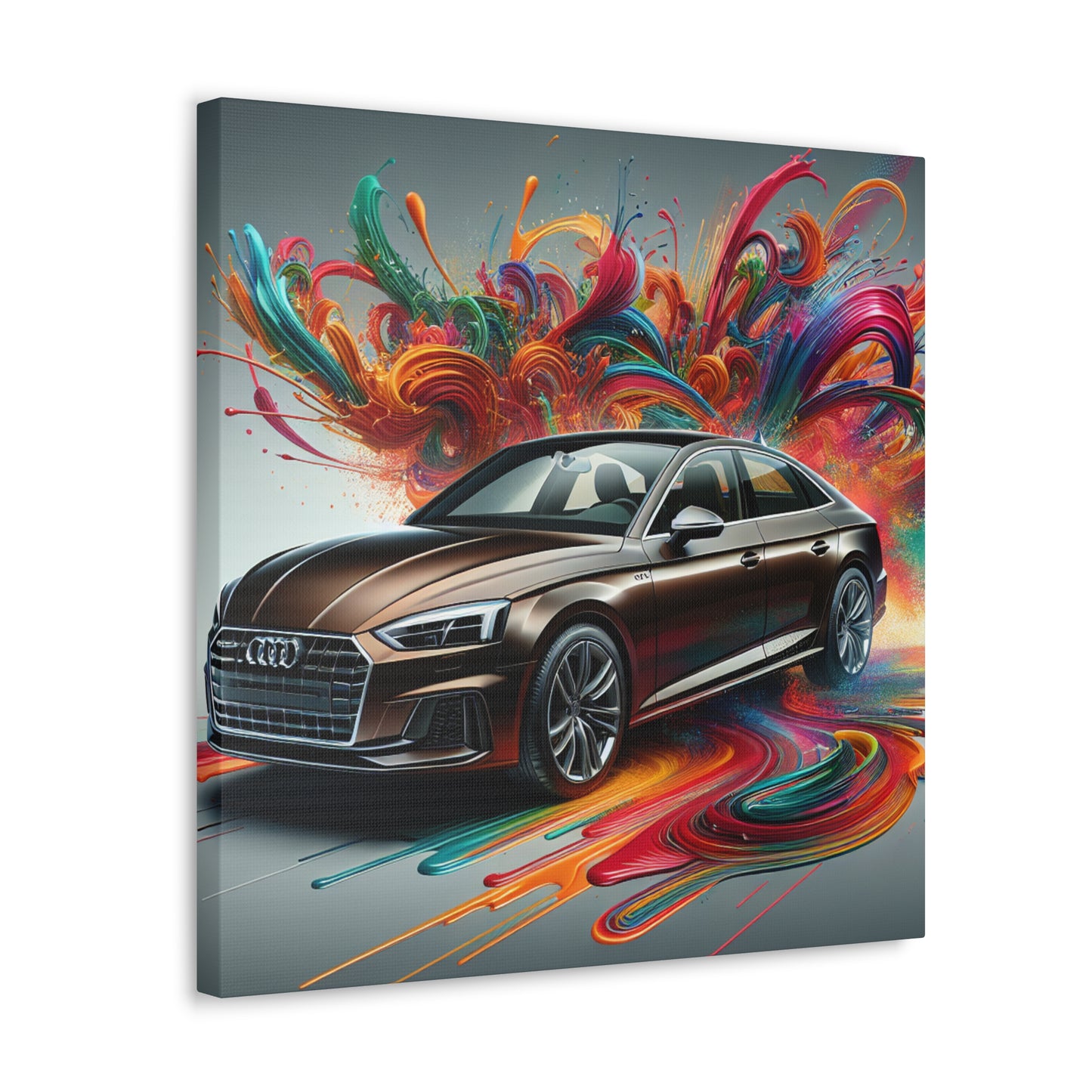 Audi A5 Car Artwork - Large Modern Wall Decor, Luxury Car Canva Painting, Unique Gift for Auto Enthusiast and Car Lovers