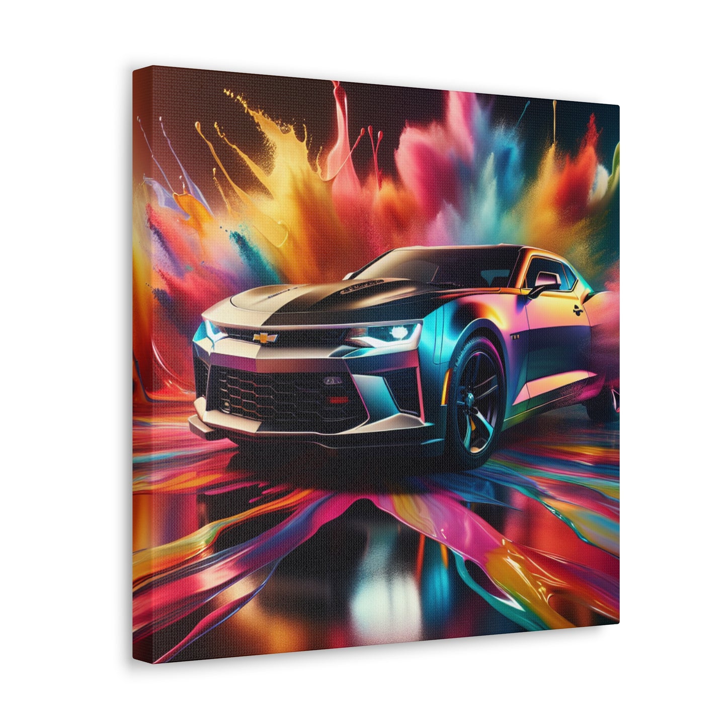 Chevrolet Camaro Wall Art Canva Painting, Car Enthusiast Decor, Muscle Car Print, Home Office Garage Decor, Automobile Artwork, Classic Car