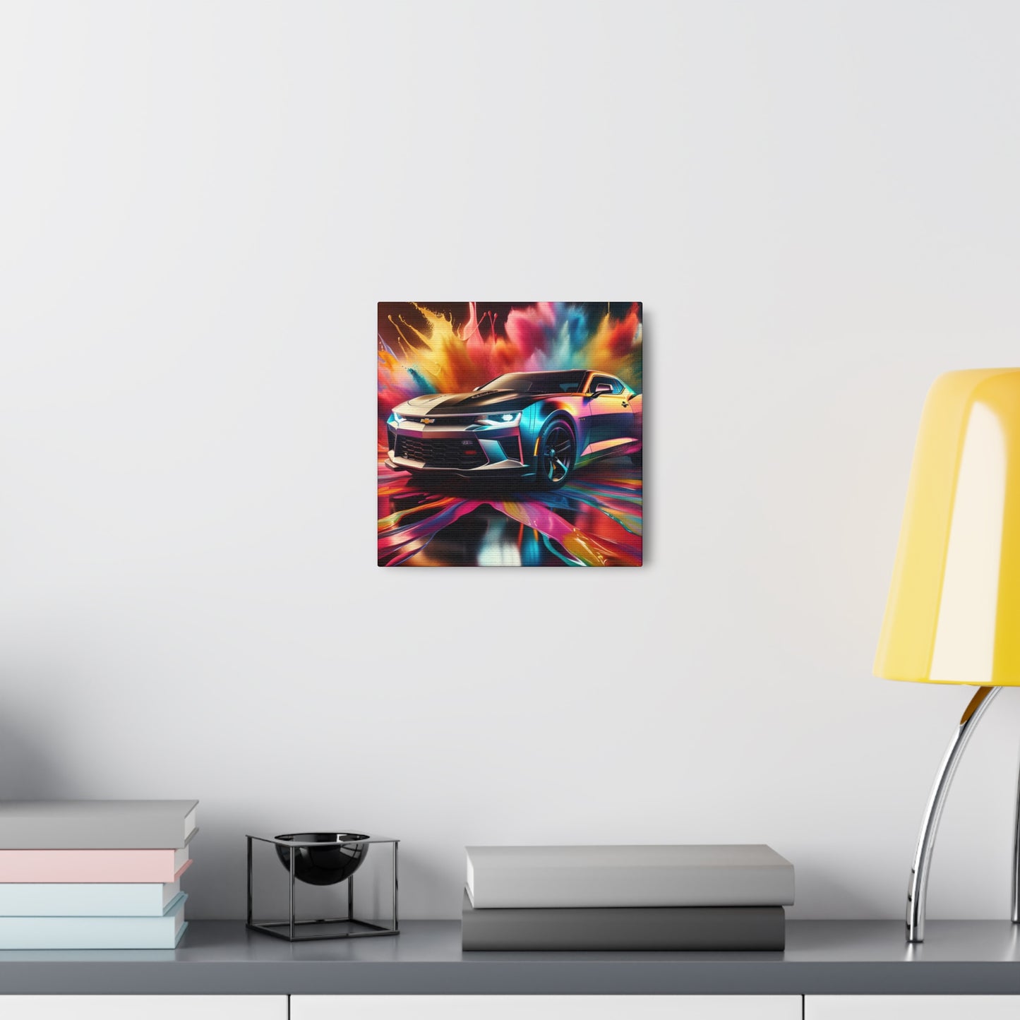 Chevrolet Camaro Wall Art Canva Painting, Car Enthusiast Decor, Muscle Car Print, Home Office Garage Decor, Automobile Artwork, Classic Car