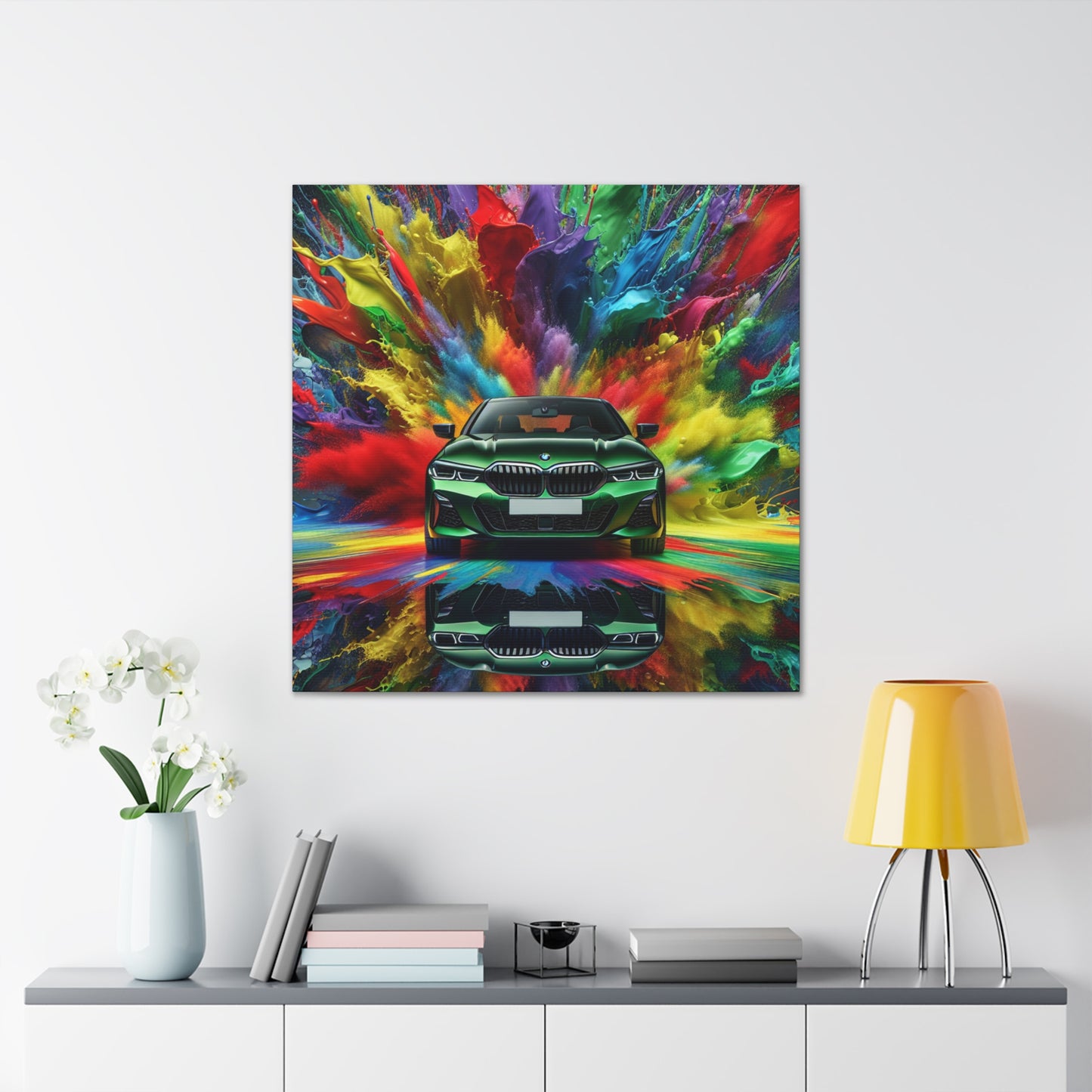 BMW Luxury Car Wall Art, Abstract Canva Painting, Home Decor, Gift for Car Enthusiasts and BMW Lovers, Office Wall Decor