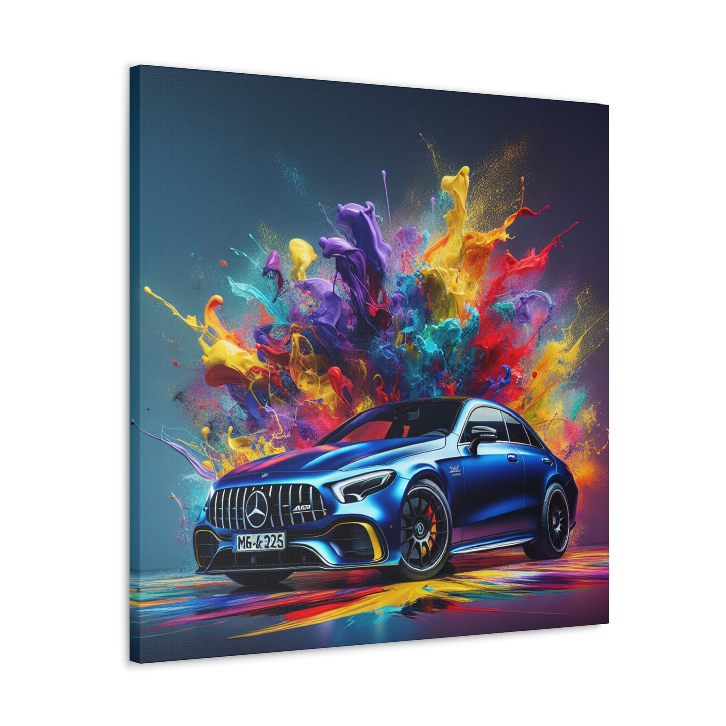 Mercedes AMG Wall Art Canva Painting - Hand Painted, Home Decor, Car Enthusiast Gift, Luxury Auto Artwork, Vehicle Masterpiece.