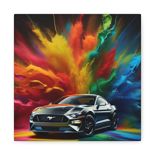 Ford Mustang Vintage Car Canva Painting - Unique Garage Decor, Perfect Gift for Car Lovers and Collectors, Wall Art Home Decor