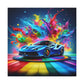 Luxurious Ferrari Art Canva, High Quality Wall Art, Detailed Car Painting, Home Decor, Man Cave Essential, Unique and Modern Design