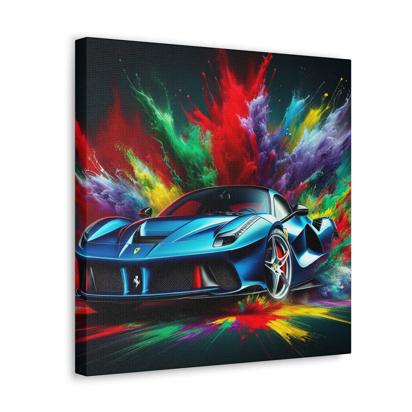 Ferrari Wall Art Canva Painting - Stunning Red Car Print, Luxury Sports Auto Bedroom Decor, Collector's Artwork for Car Enthusiasts