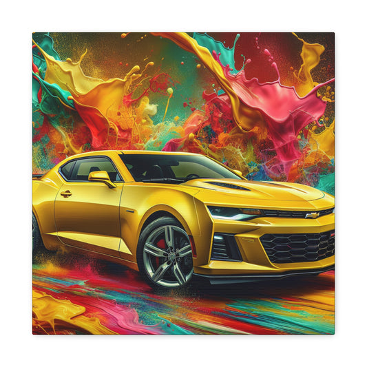 Chevrolet Camaro Wall Art, Classic Car Canva Painting, Automobile Decor, Vintage Motorsport Design, For Car Enthusiast and Collector Gift