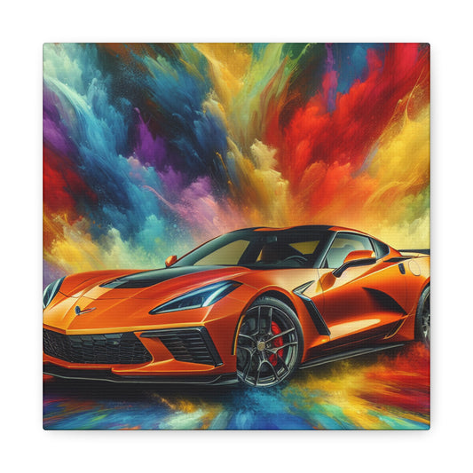 Chevrolet Corvette Wall Art - Large Canva Painting, Home Decor, Classic Car Enthusiast Gift, High Quality Print, Vintage and Modern Styles