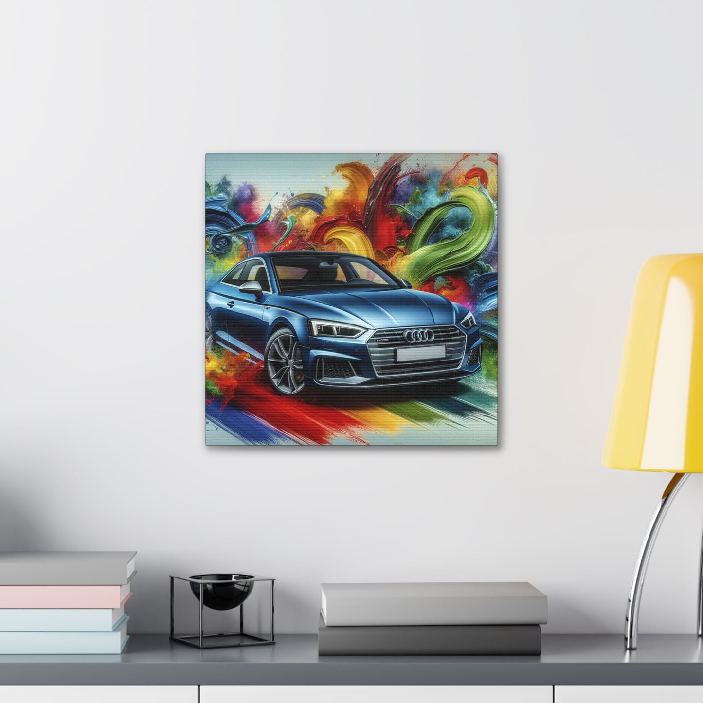 Audi A5 Wall Art, Car Enthusiast Gift, Hand-Painted Canva, Automotive Decor, Car Artwork, Man Cave Decor, Luxury Auto Prints, Sports Car Art