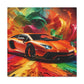 Lamborghini Aventador Canva Painting - Wall Art for Car Lovers and Auto Enthusiasts, Luxury Sports Car Home Decor