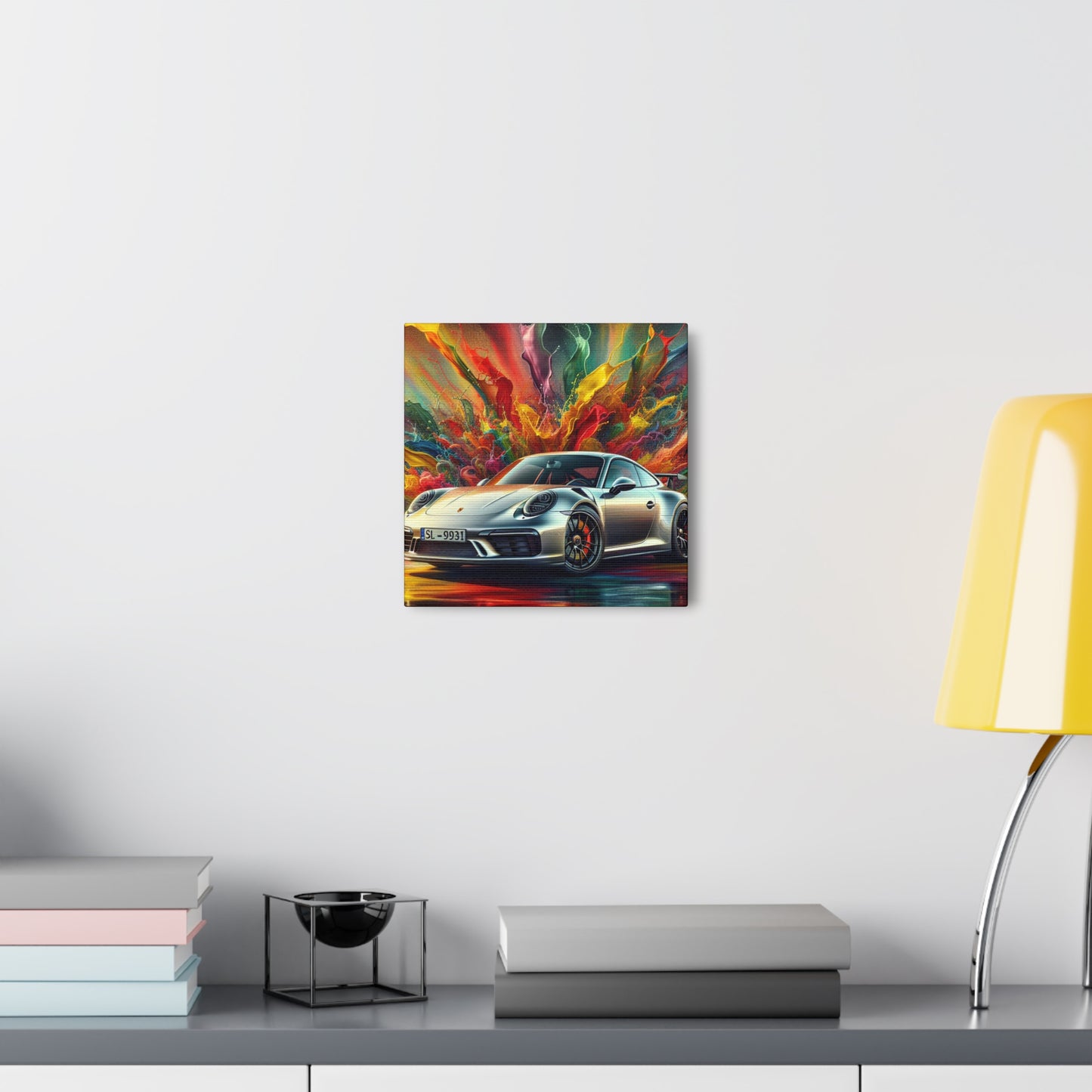 Porsche 911 Artwork, Exquisite Car Canva Painting, Perfect Gift for Luxury Car Enthusiasts and Art Lovers, Wall Decor