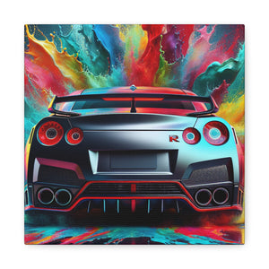 Nissan GT-R Wall Art, High-Quality Car Canva Painting, Home Decor, Man Cave Essential, Performance Car Artwork, Gift for Car Lovers