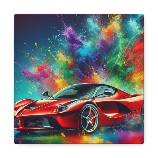 Luxury Ferrari Canva Painting - Home Decor, Wall Art, Unique Gift for Car Lover, High Quality, Hand-painted and Ready to Hang Artwork