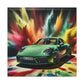 Porsche 911 Wall Art, Luxury Car Painting, Canva Print, Home Decor, Gift for Car Enthusiast and Classic Car Lover