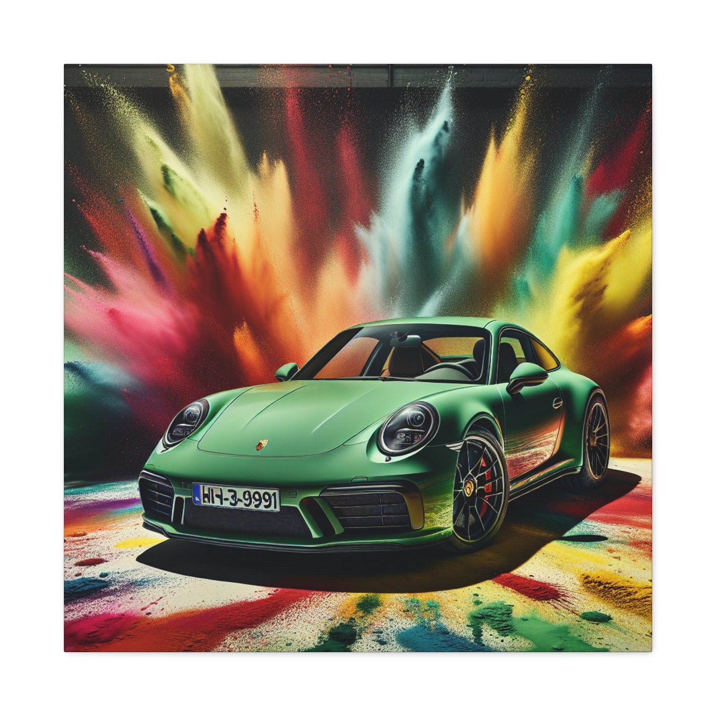 Porsche 911 Wall Art, Luxury Car Painting, Canva Print, Home Decor, Gift for Car Enthusiast and Classic Car Lover