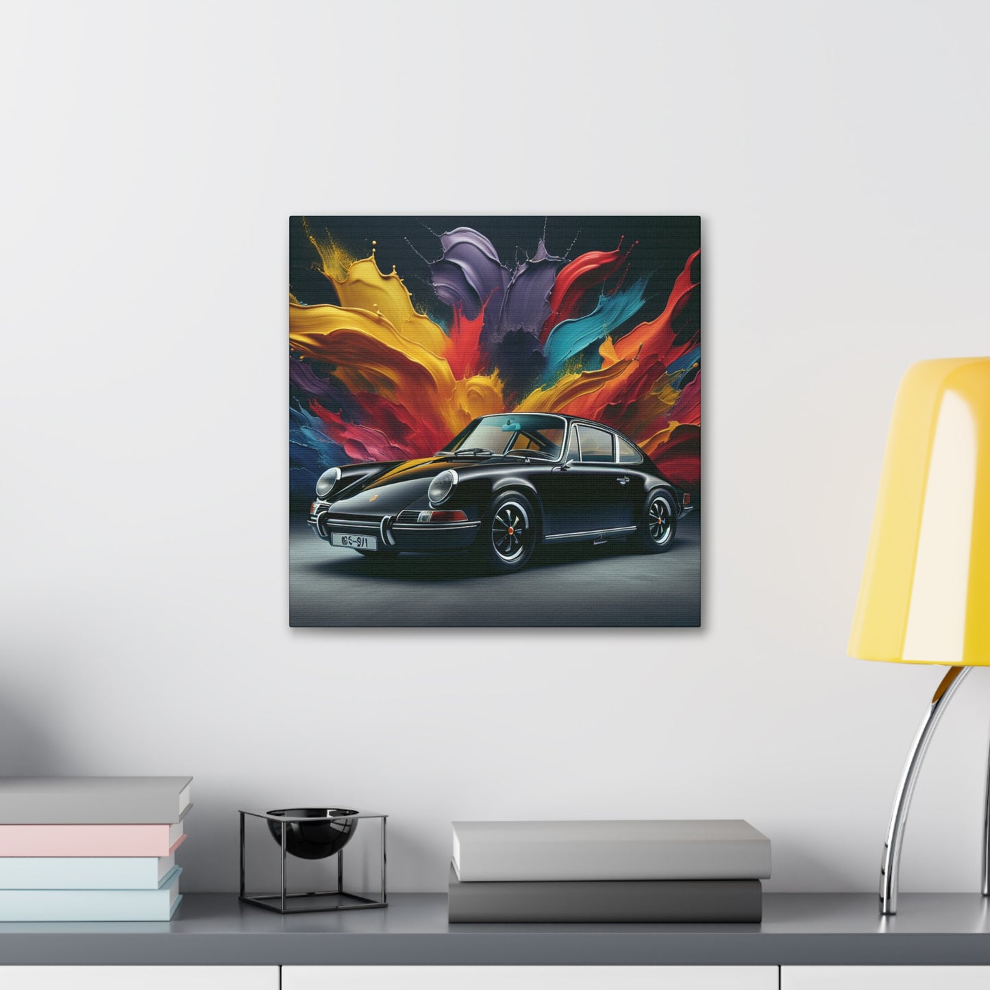 Porsche 911 Canva Painting - Luxury Handmade Art, Wall Decor for Car Enthusiasts, Home and Office Decoration, Perfect Gift Idea