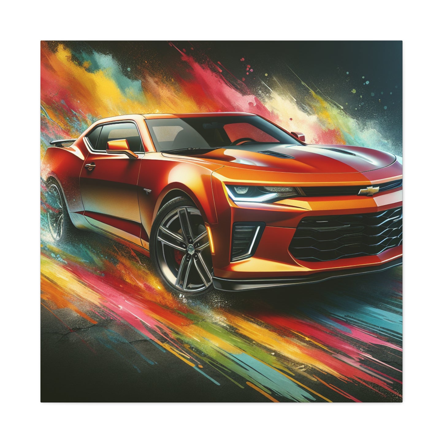 Chevrolet Camaro Wall Art - Large Canva Painting - Unique Home Decor for Car Lovers - Ideal Gift for Chevrolet Fans - Quality Print Artwork