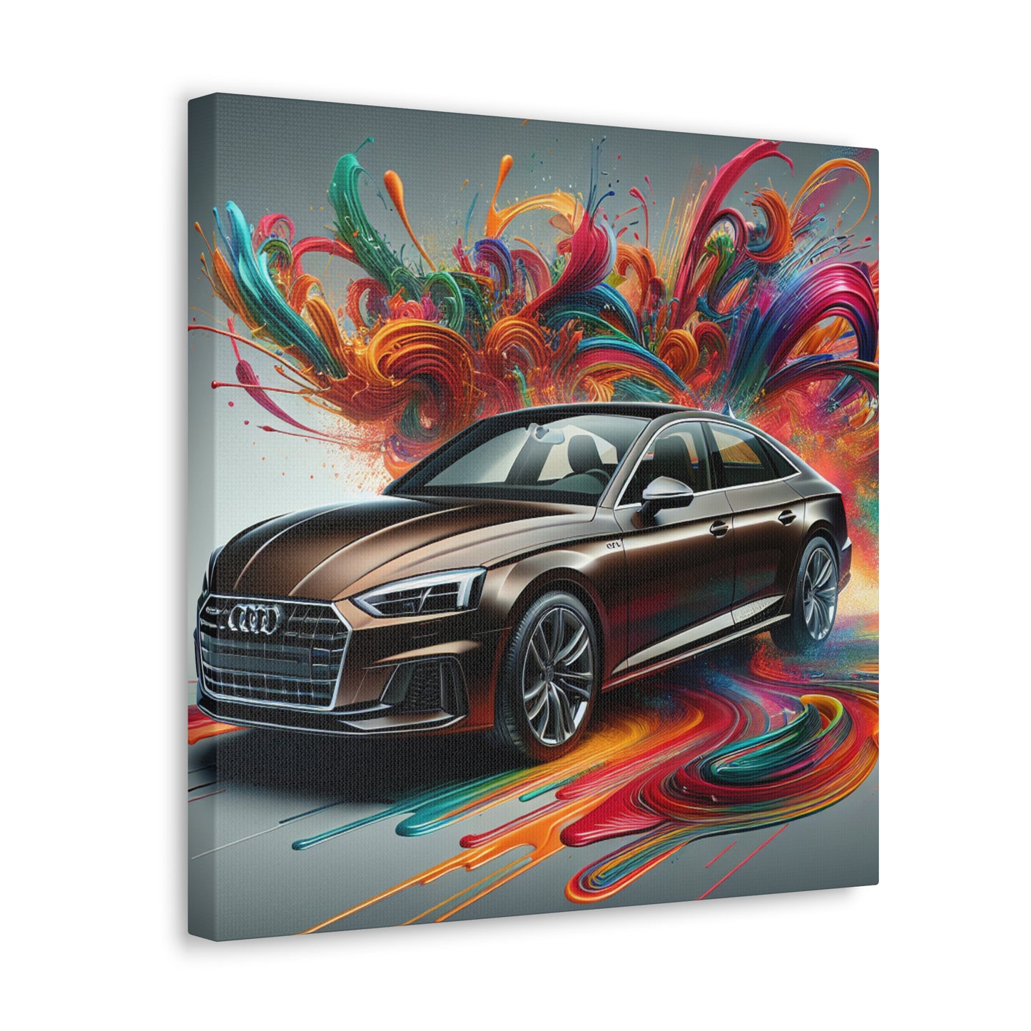 Audi A5 Car Artwork - Large Modern Wall Decor, Luxury Car Canva Painting, Unique Gift for Auto Enthusiast and Car Lovers