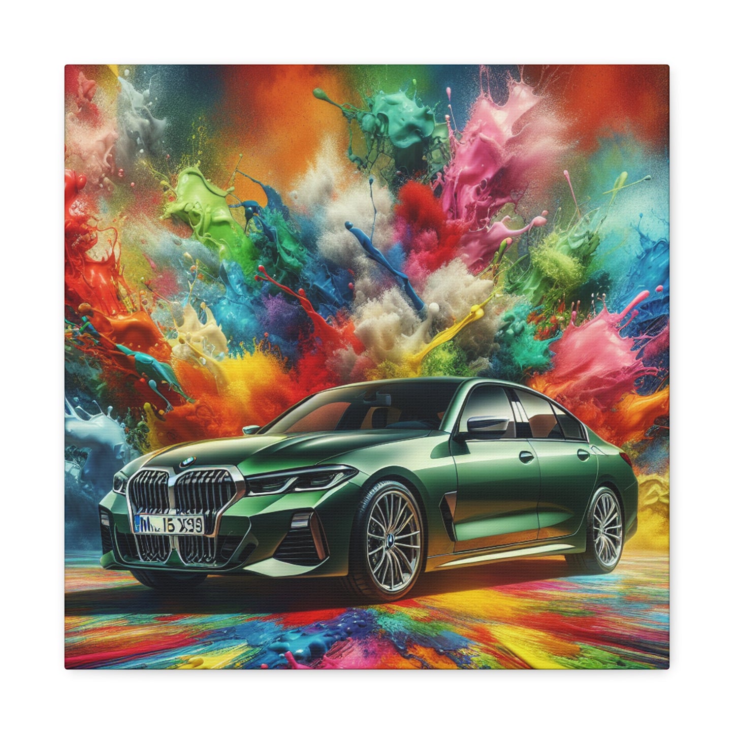 BMW Ultimate Driving Machine Wall Art - High Quality Premium Luxury Car Canva Painting Perfect for Office, Home, Decoration Gift