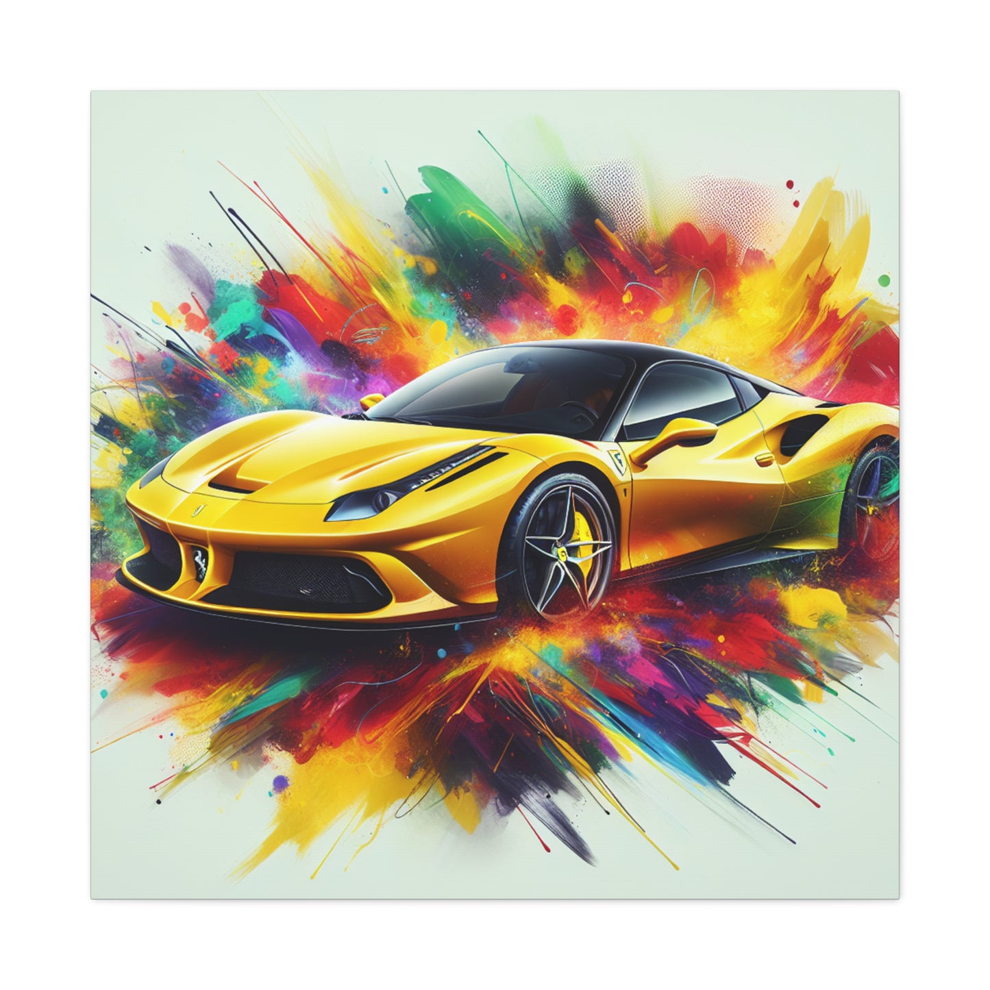 Ferrari Canva Painting | Luxury Car Wall Art | High-Quality Decor | Wall Hanging for Man Cave | Collectors Edition | Perfect Gift for Car Lovers