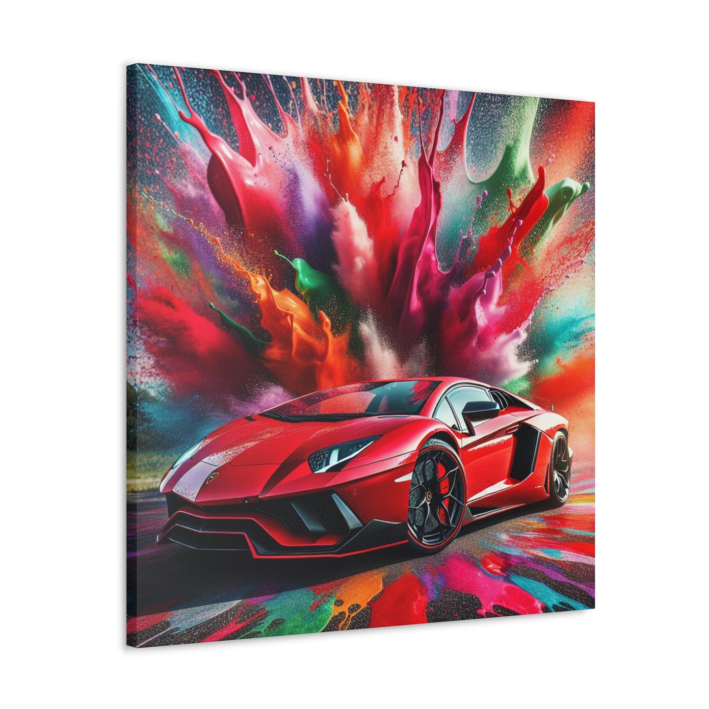 Lamborghini Aventador Canva Painting - Luxury Super Car Wall Art Print - Automotive Decor for Garage, Man Cave, Office, Game Room