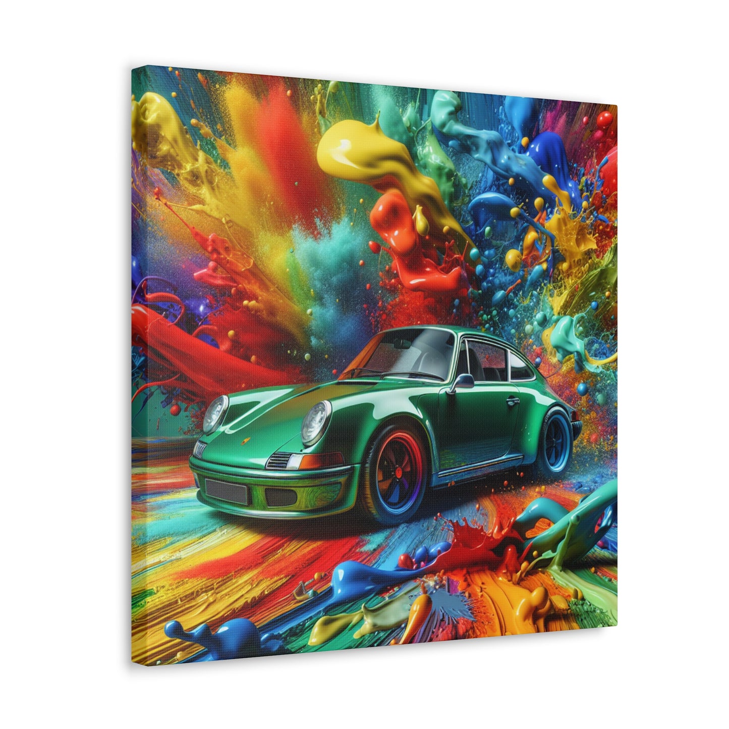 Porsche 911 Canva Painting - Classic Car Art, Luxury Gift for Men, Office and Home Wall Decor, Limited Edition Print, Automobile Enthusiast