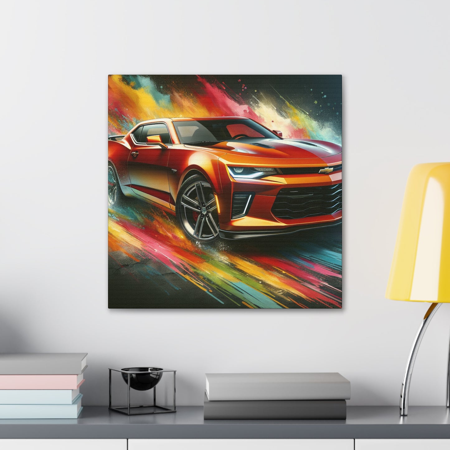 Chevrolet Camaro Wall Art - Large Canva Painting - Unique Home Decor for Car Lovers - Ideal Gift for Chevrolet Fans - Quality Print Artwork