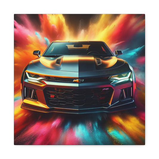 Chevrolet Camaro Canva Painting, Unique Wall Art, Automotive Decor, Classic Car Print, Gift for Car Enthusiasts and Vintage Lovers, Home Decor