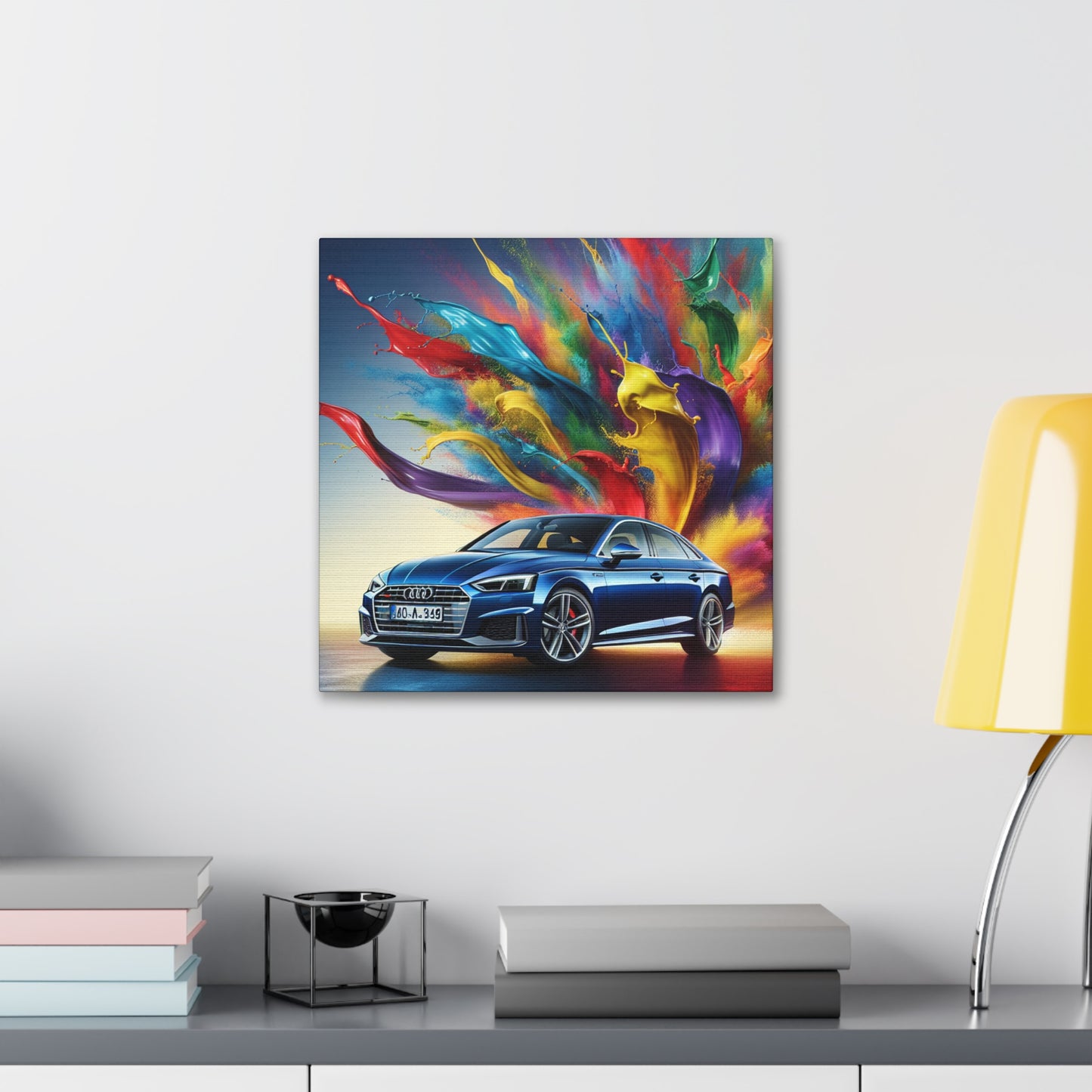 Audi A5 Car Canva Painting, Hand-painted Wall Art, Modern Home Decor, Car Enthusiast Gifts, Perfect for Office and Man Cave Decor