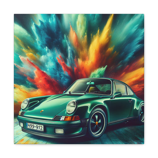 Classic Porsche 911 Art, Luxurious Vintage Car Wall Decor, Premium Quality Canva Painting, Perfect Gift for Car and Art Enthusiasts