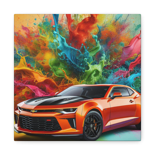 Chevrolet Camaro Canva Wall Art - Classic Car Home Decor, Vintage Auto Inspired Living Room Display, Perfect Gift for Car Enthusiast