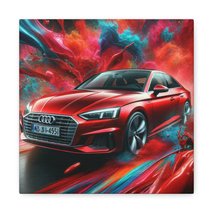 Audi A5 Car Canva Painting, Luxury Automobile Wall Art, Home Decor, Garage or Man Cave Gift Idea, For Car Enthusiast and Audi Lovers