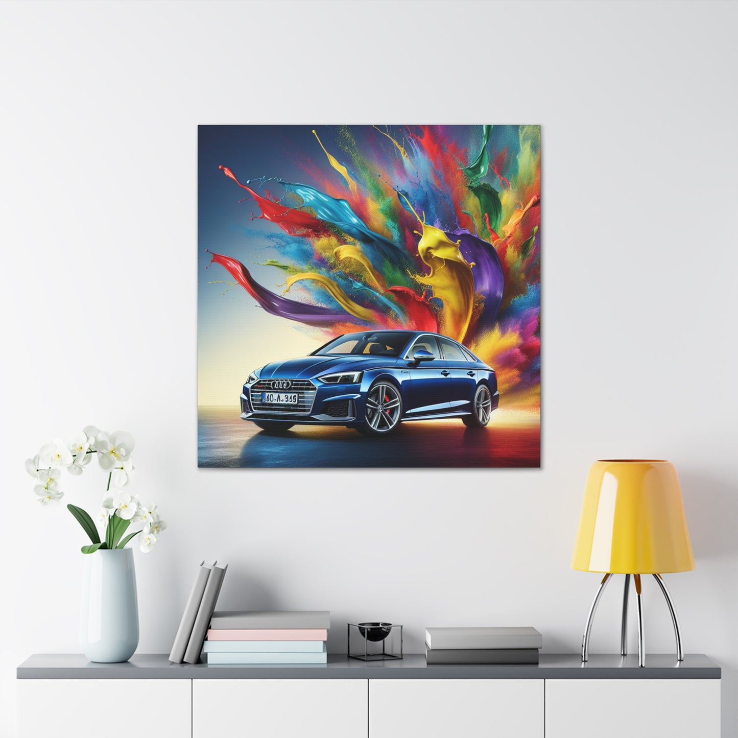 Audi A5 Car Canva Painting, Hand-painted Wall Art, Modern Home Decor, Car Enthusiast Gifts, Perfect for Office and Man Cave Decor