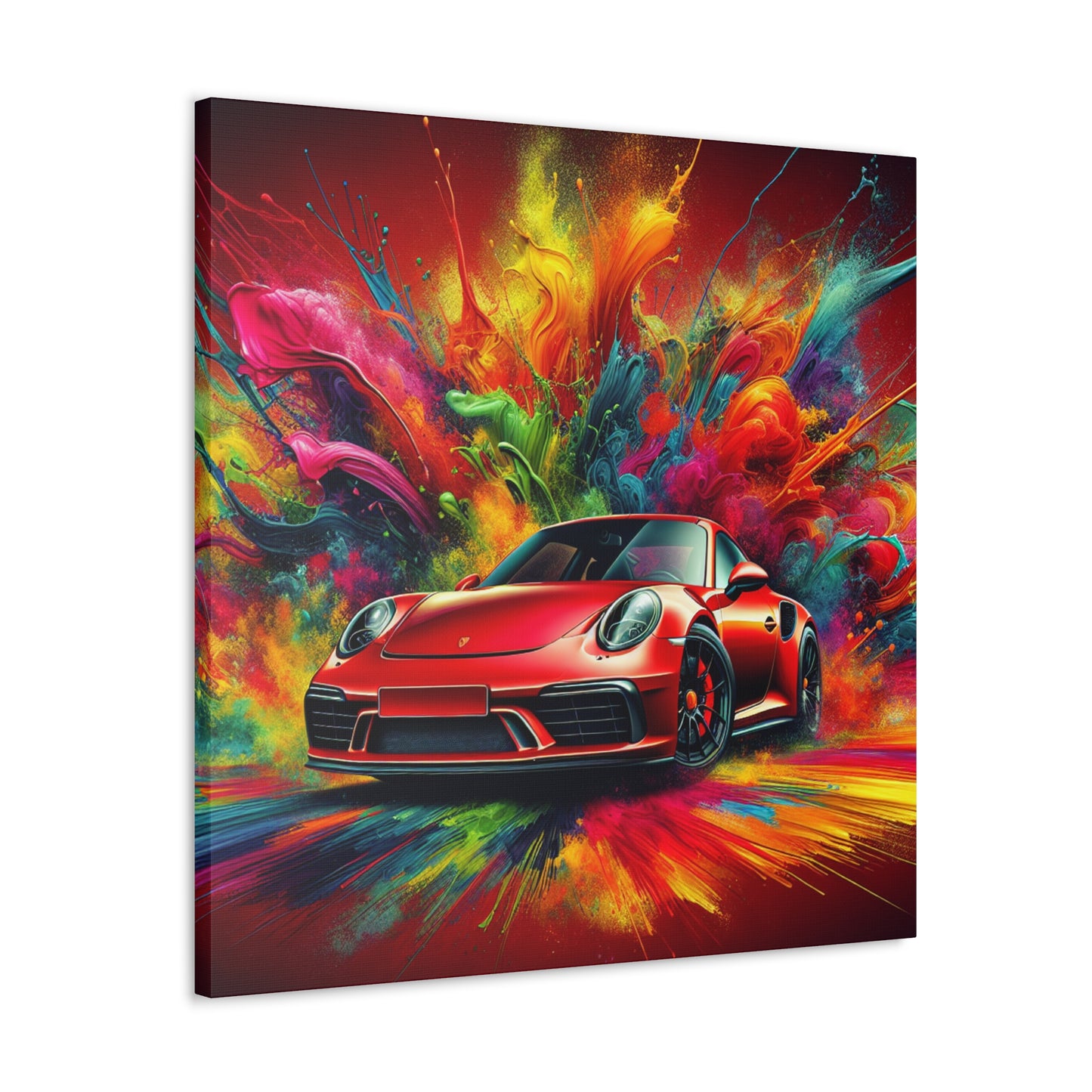 Porsche 911 Car Canva Painting, Hand Painted Wall Art, Luxury Sports Car Home Decor, Unique Gift for Car Enthusiasts and Porsche Lovers