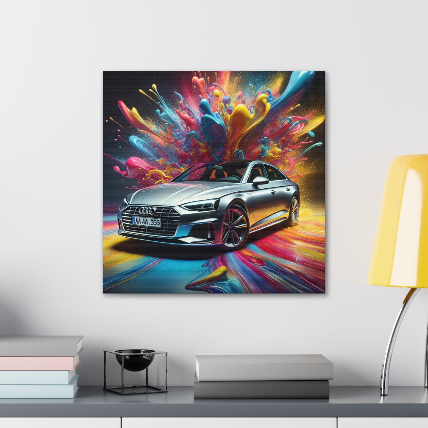 Audi A5 Canva Painting - High-Quality Wall Art for Car Enthusiasts, Perfect Mens Gift, Unique Home Decor