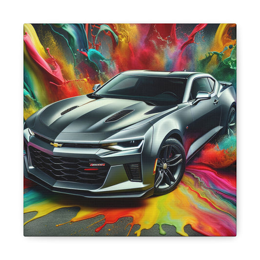 Chevrolet Camaro Wall Art Canva Painting - Home Decor, Automotive Lover Gift, Garage Artwork, Man Cave Decor, Vintage Car Print, Unique Gift