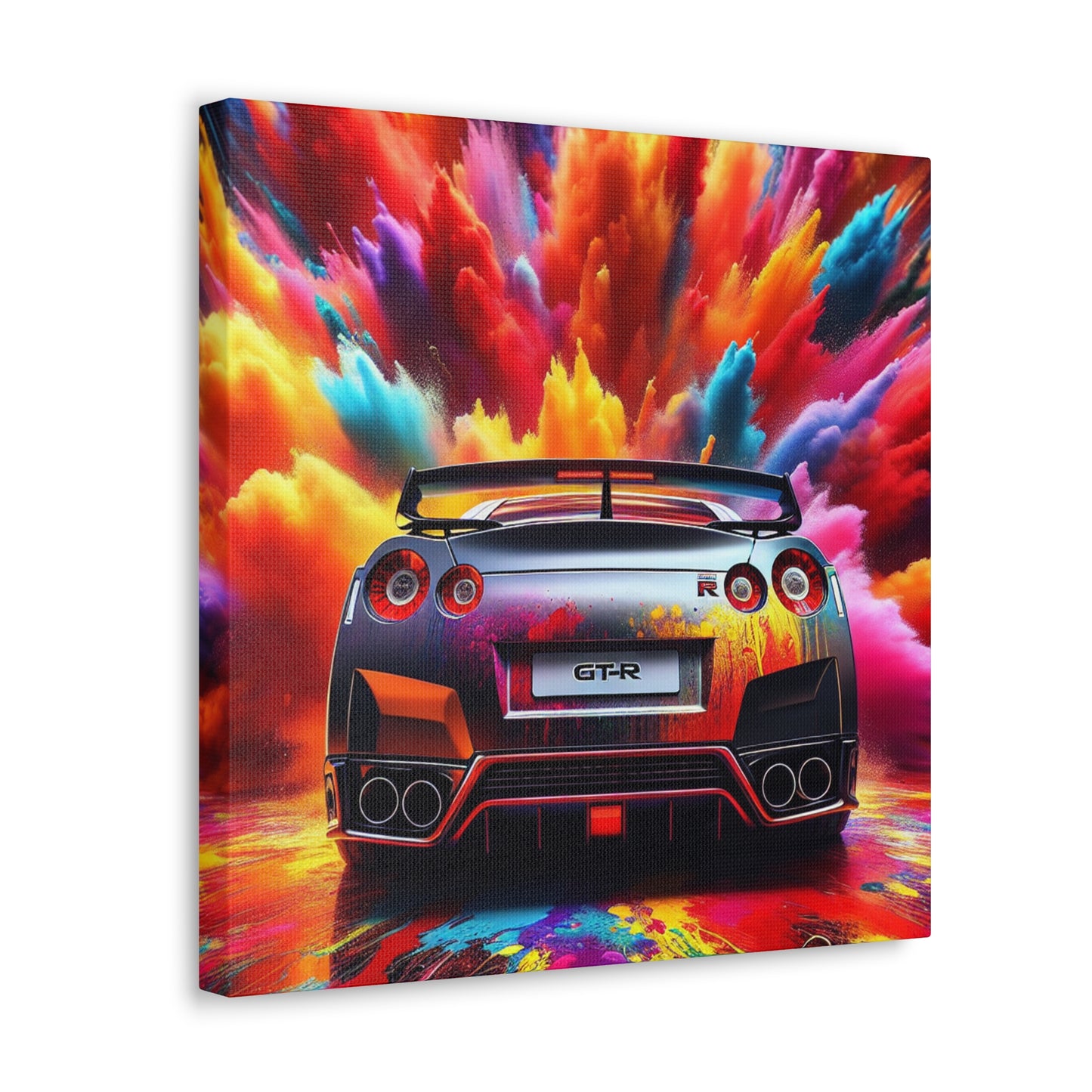 Nissan GT-R Wall Art, Car Enthusiast Gift, Large Canvas Print, Garage Decor, Motor Racing Art, Car Paintings, Sports Vehicle Wall Hanging