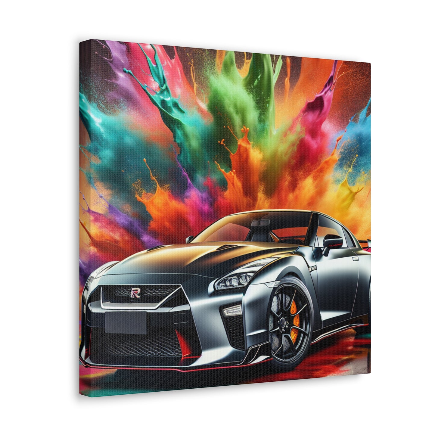 Nissan GT-R Canva Wall Art, Modern Sports Car Painting, Perfect Gift, Home or Office Decor, Auto Enthusiast Must-Have, Car Artwork