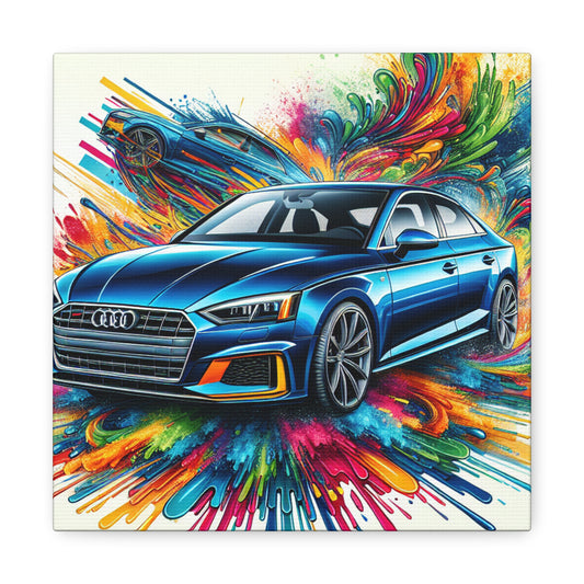 Audi A5 Canva Artwork, Wall Decor, Modern Car Painting, Luxury Vehicle Art, Perfect Gift, Auto Enthusiast, Home Decoration, Canva Poster