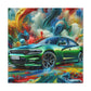 Dodge Charger Canva Art - Muscle Car Wall Decor, Automotive Enthusiast Gift, Unique Canvas Painting, Classic Car Lover Home Decoration