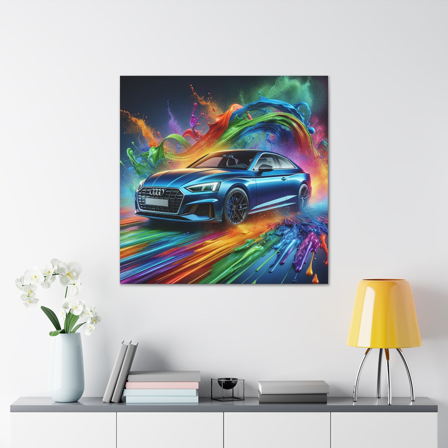 Audi A5 Sportscar Canva Painting, Wall Art Print, Car Enthusiast Gift, Modern Home Decor, Automotive Art, High Quality Digital Print