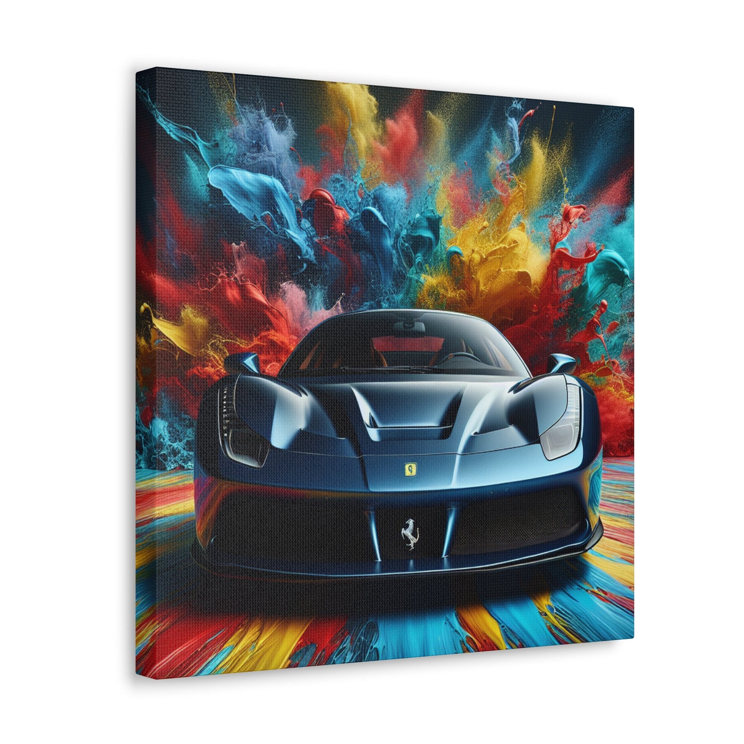 Ferrari Canva Painting, Luxury Car Wall Art, High-Quality Print for Enthusiasts, Home Decor, Perfect Gift for Car Lovers, Supercar Illustration