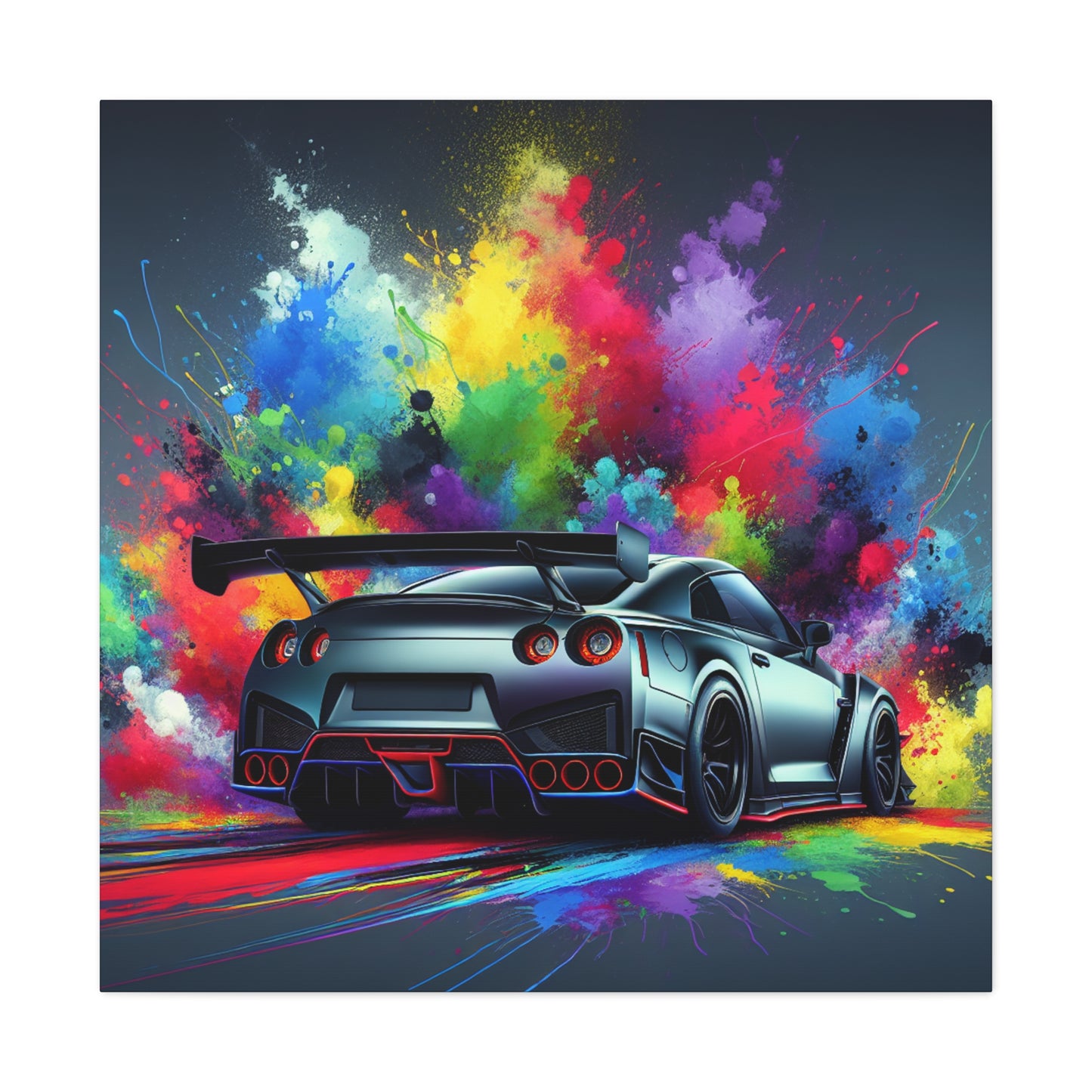 Nissan GT-R Canva Painting - High Quality Wall Decor, Modern Sports Car Artwork, Perfect Gift for Car Enthusiasts and Collectors