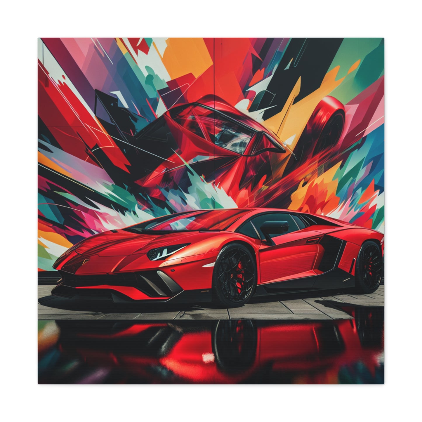 Lamborghini Aventador Canvas Art, Luxury Car Wall Decor, High Quality Print, Handmade Sports Car Painting, Exotic Supercar Gift for Men