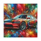 Dodge Charger Wall Art, Car Canva Painting, Automotive Decor, Classic Car Print, Unique Gift for Car Lovers, Garage and Man Cave Addition