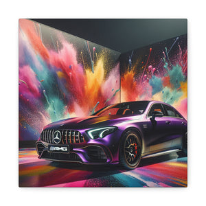 Mercedes AMG Wall Art, Handcrafted Canva Painting - Perfect for Auto Enthusiast, Car Decor, Man Cave, Home Office