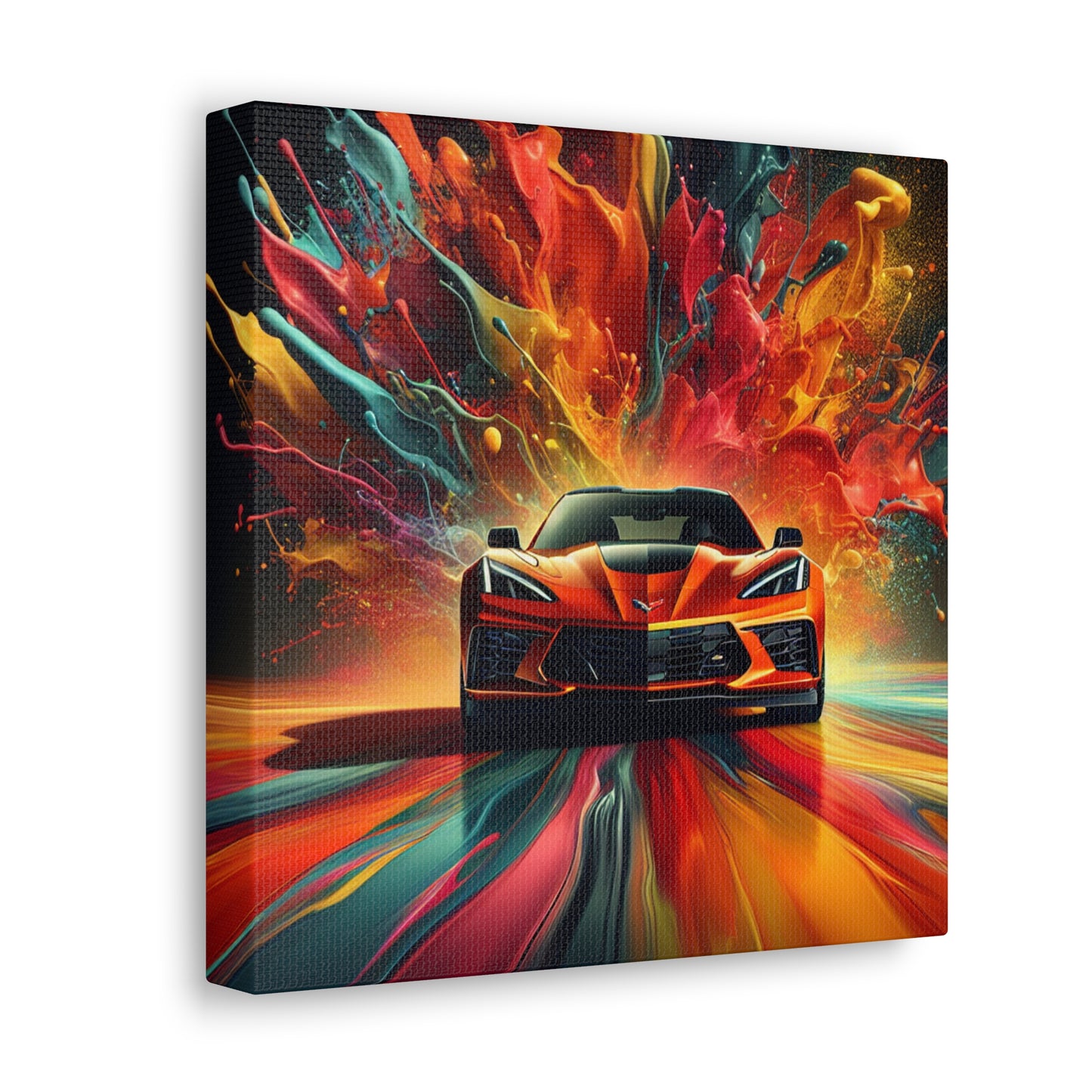 Chevrolet Corvette Wall Art, Canva Painting, Car Lovers Decor, Perfect Gift for Men, Unique Car Artwork, Automotive Wall Hanging