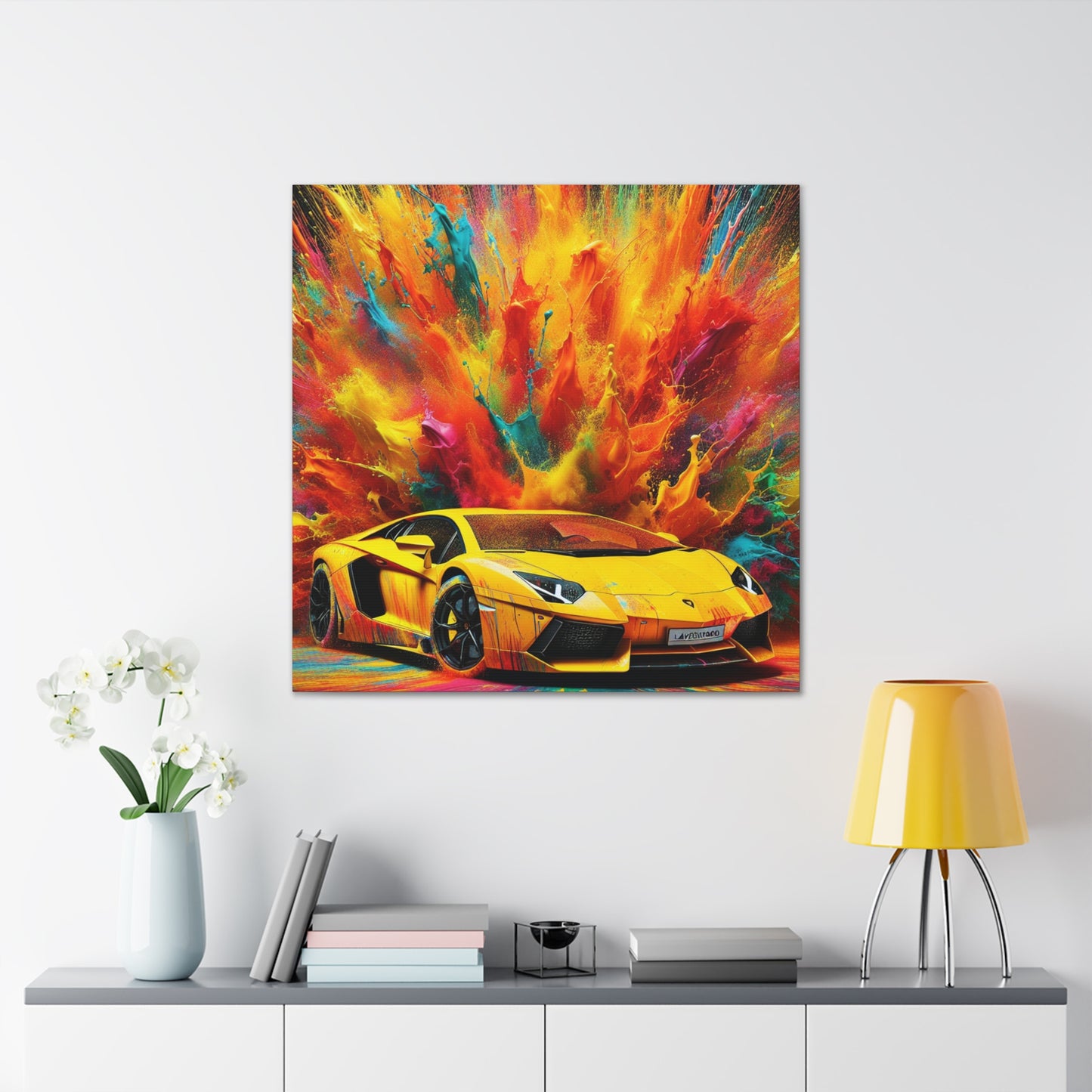 Lamborghini Aventador Canva Painting, Exotic Car Wall Art, Perfect Gift for Car Enthusiasts, High-Quality Print, Home and Office Decor