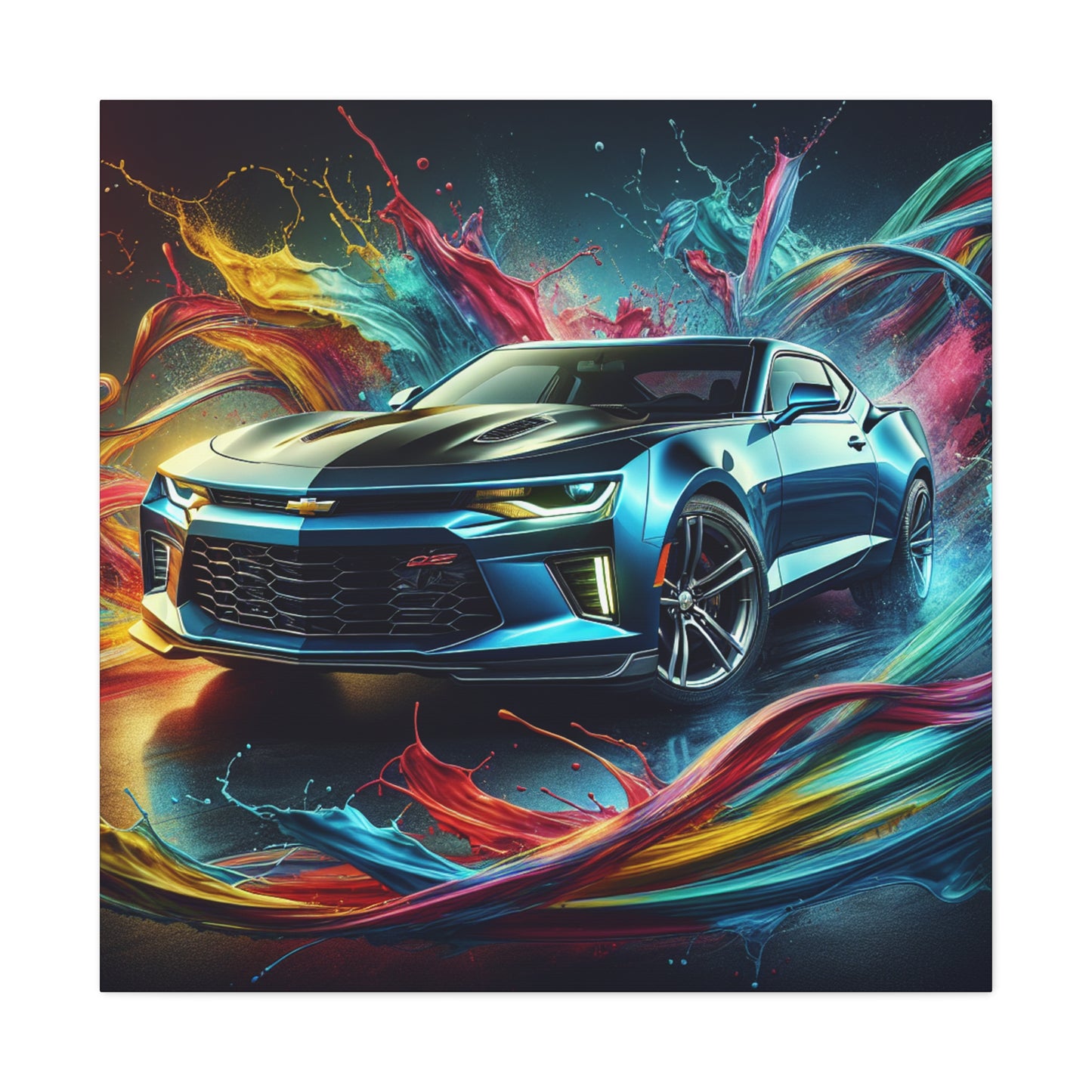 Chevrolet Camaro Canva Painting, Home Decor, Classic Car Artwork, Wall Hangings, Modern Vehicle Design, Garage Decoration, Car Enthusiast Gift