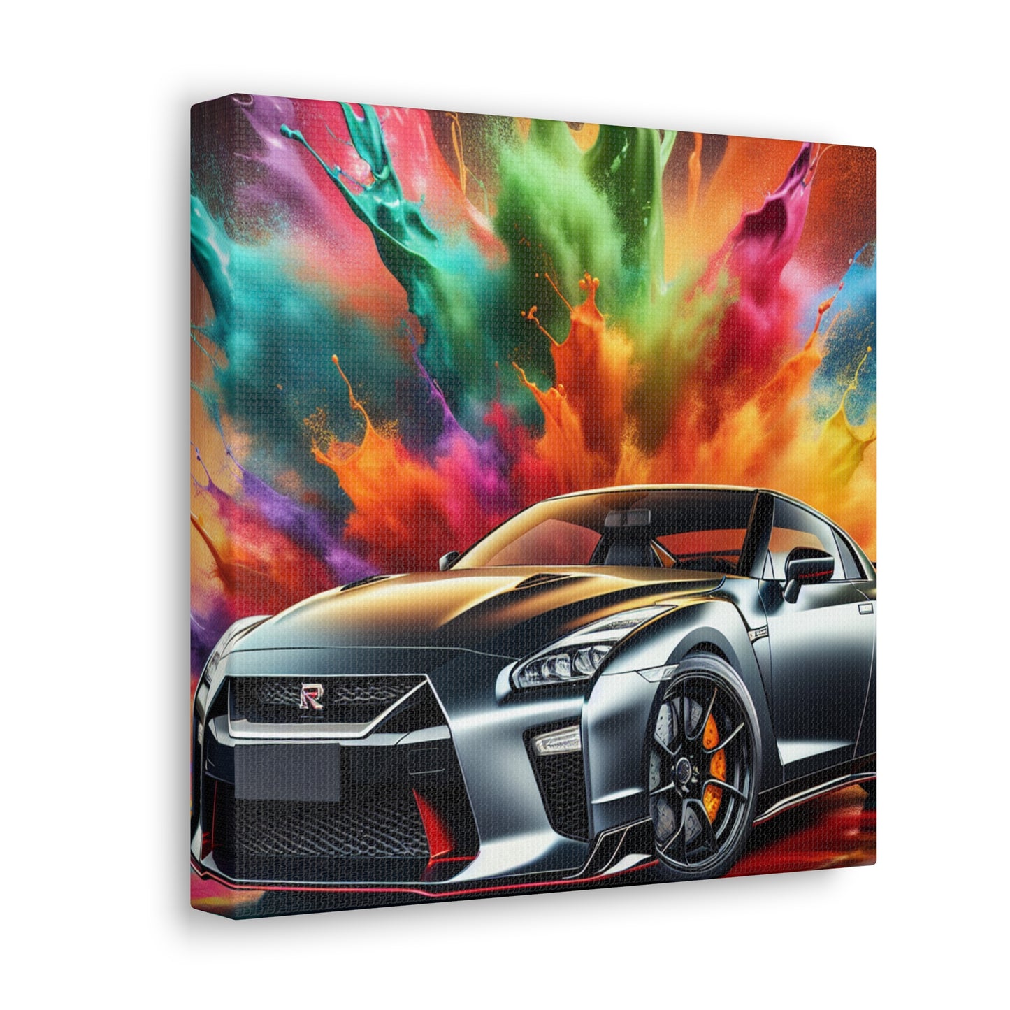 Nissan GT-R Canva Wall Art, Modern Sports Car Painting, Perfect Gift, Home or Office Decor, Auto Enthusiast Must-Have, Car Artwork